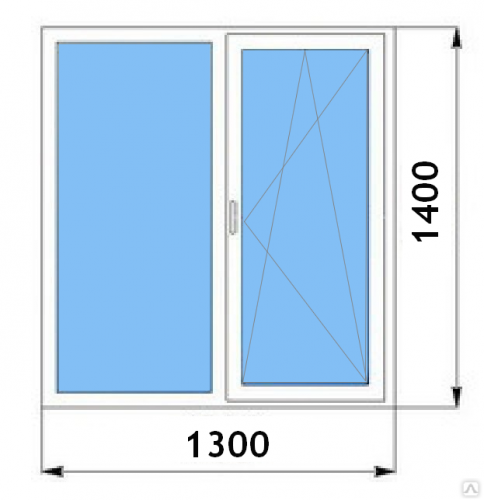 ПВХ окно 1800*1950 мм в панельные и кирпичные дома